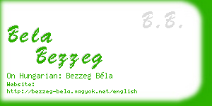 bela bezzeg business card